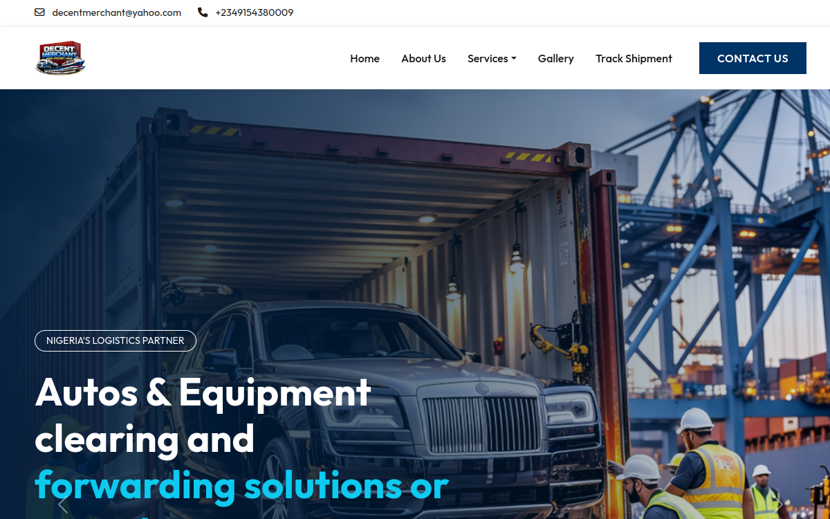 Decent Merchant website preview