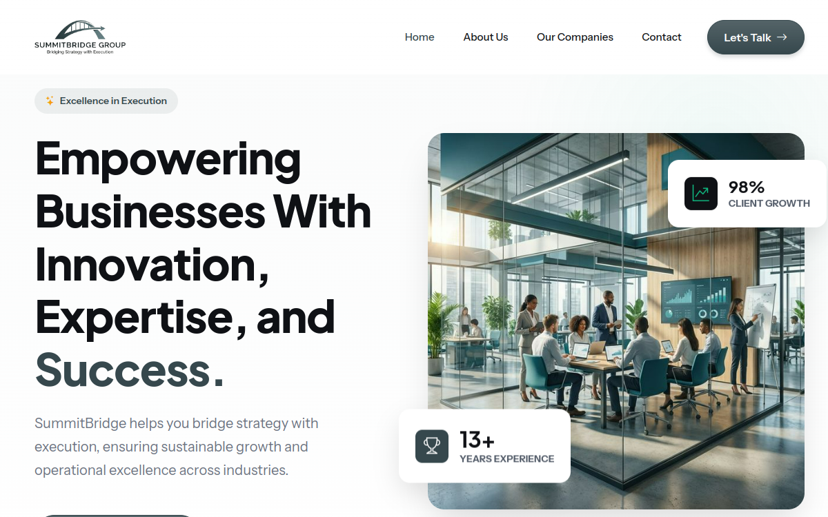 SummitBridge Global website preview